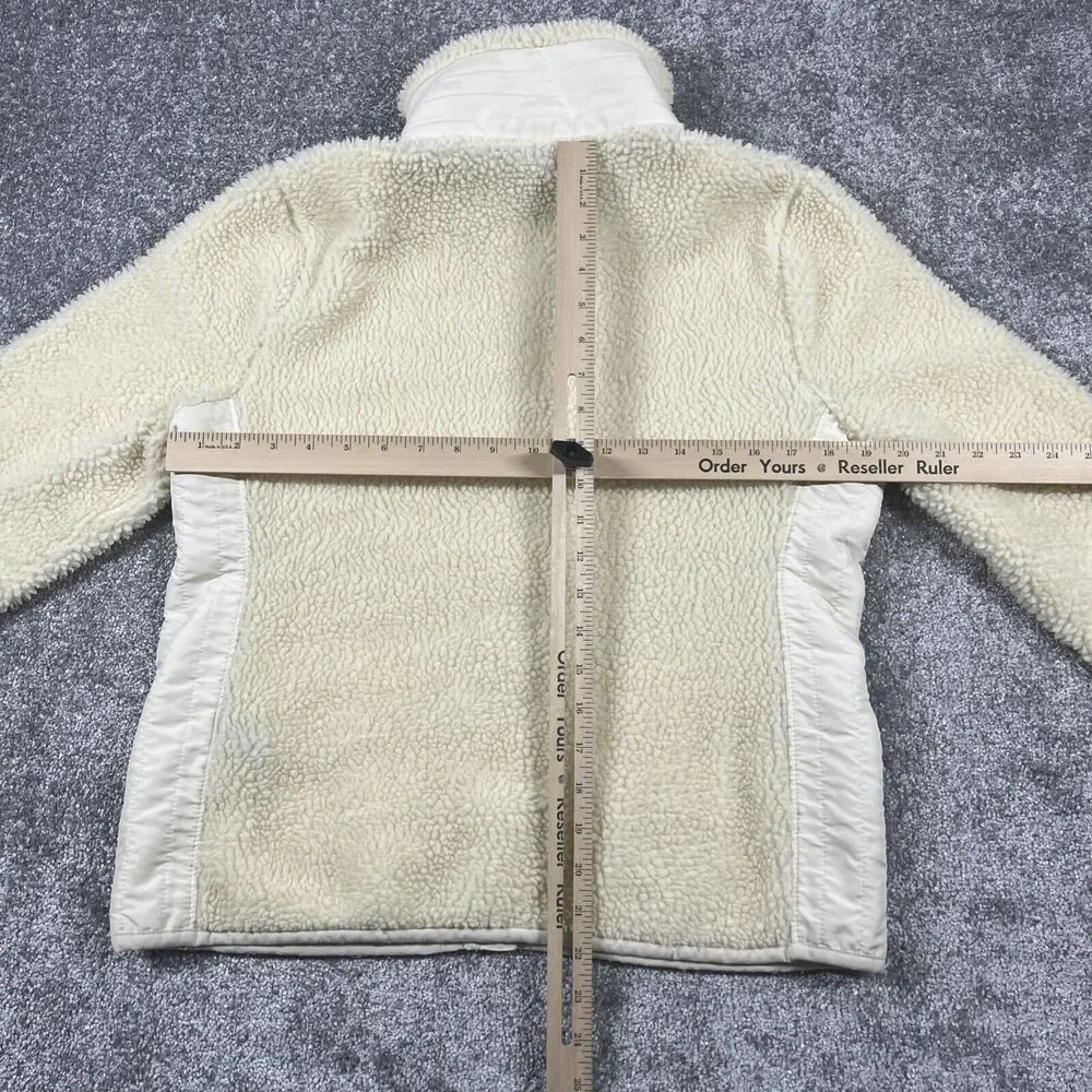 Lauren Ralph Lauren Active Jacket Womens Medium Teddy Zip Up Ivory *Description*
